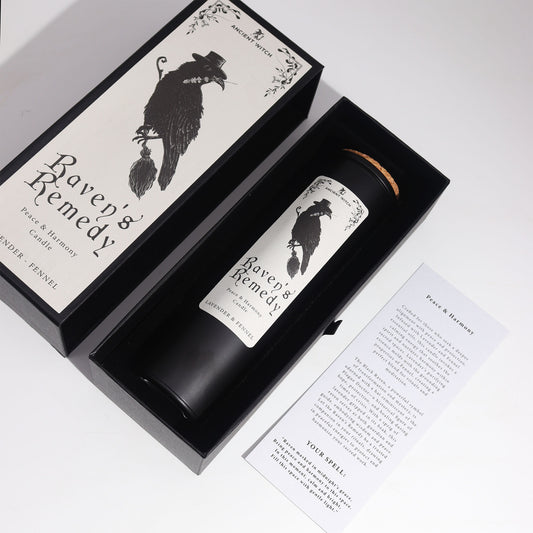 Invite calm, healing, and emotional clarity into your space with the soothing Ravens’ Remedy ritual candle. Blended with the gentle, restorative scent of lavender and fennel, with instructions