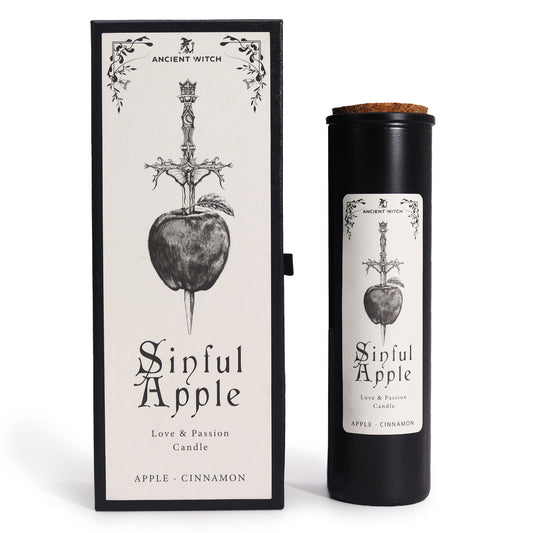 Awaken passion and fearless attraction with the enchanting Sinful Apple ritual candle. Designed to ignite love, bold action, and magnetic energy, this spellbinding candle is fragranced with a tempting blend of apple and cinnamon; warm, sweet, and irresistibly inviting.