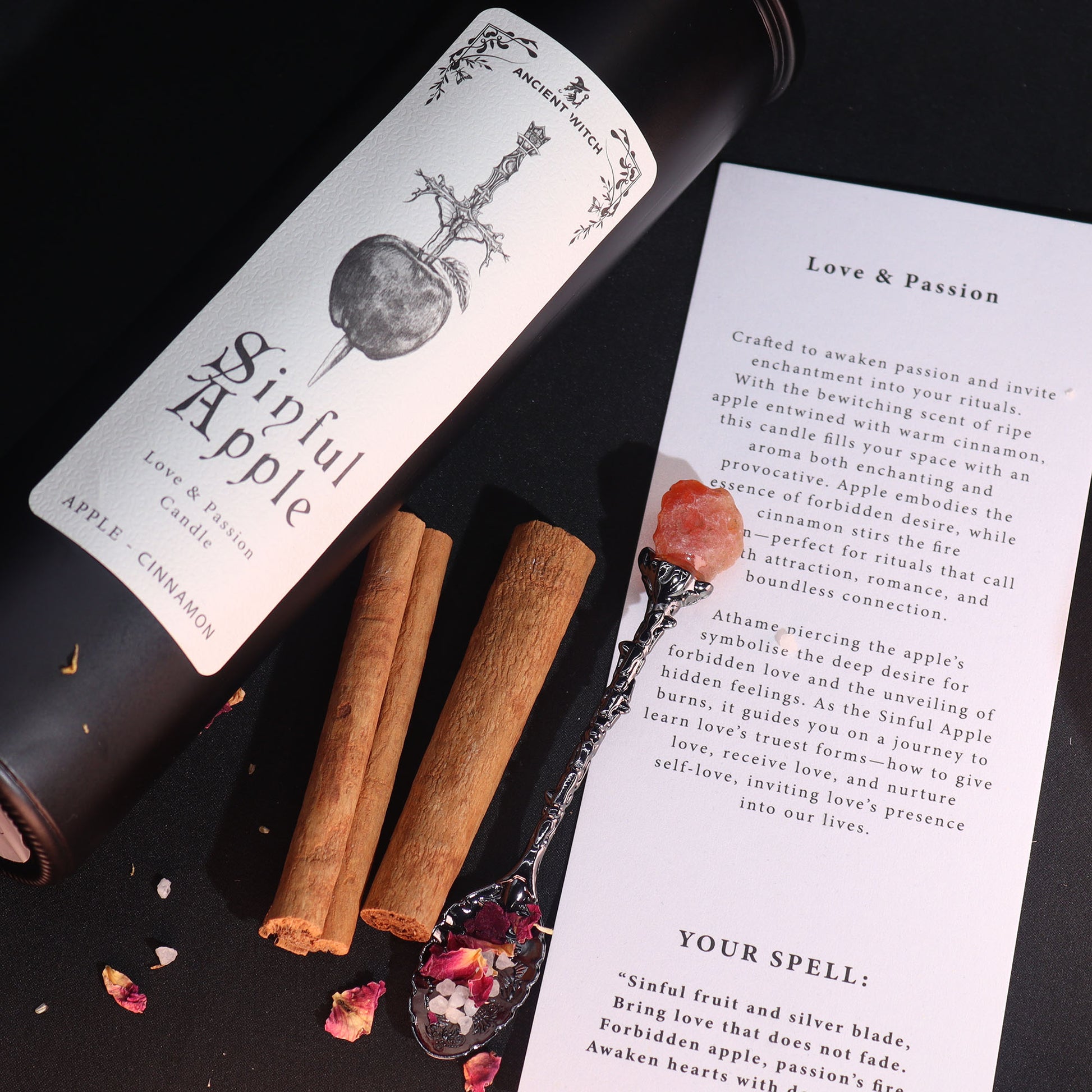 Awaken passion and fearless attraction with the enchanting Sinful Apple ritual candle. Designed to ignite love, bold action, and magnetic energy with instructions