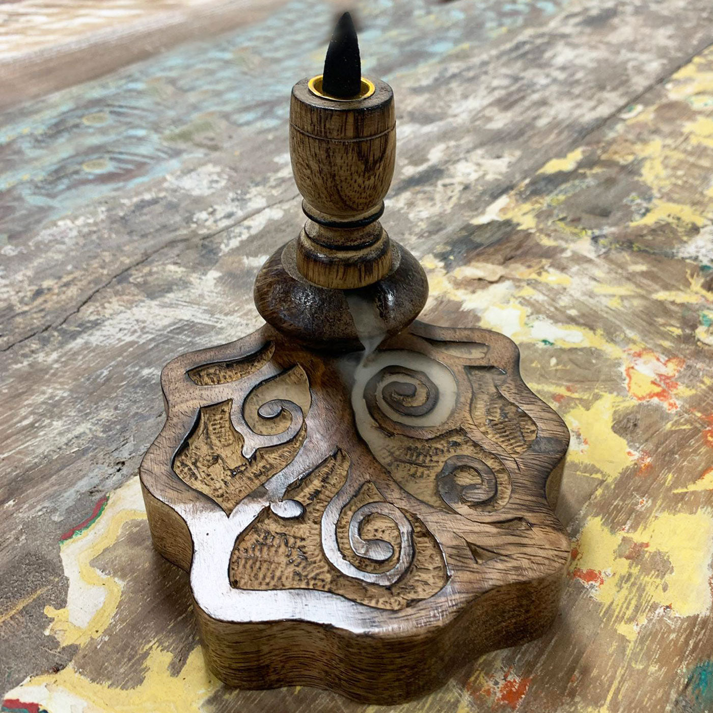 Backflow Burner Mango Wood - Tree of Life smoke