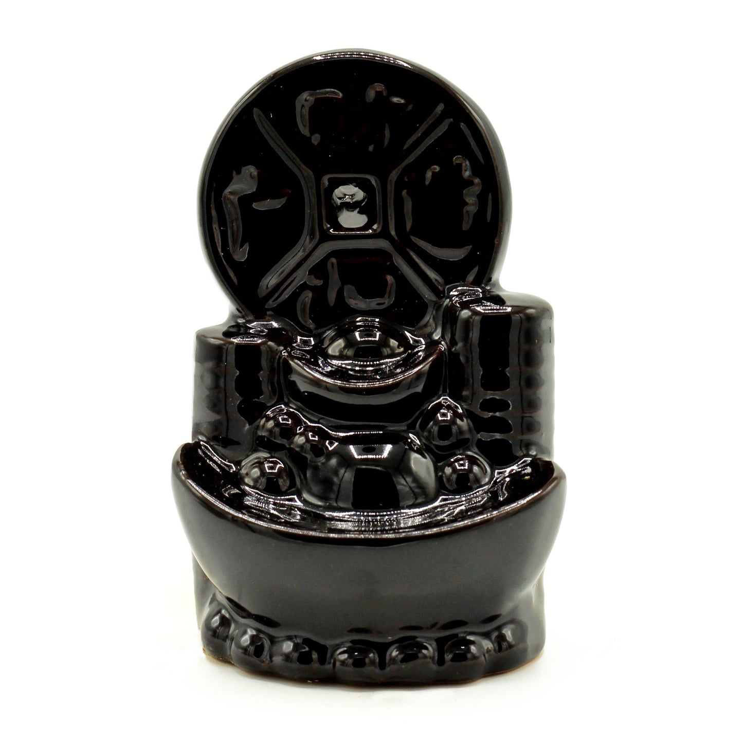 Transform your home into a tranquil haven with a backflow incense burner Ancient Chinese Coin. Designed to work with backflow incense cones.