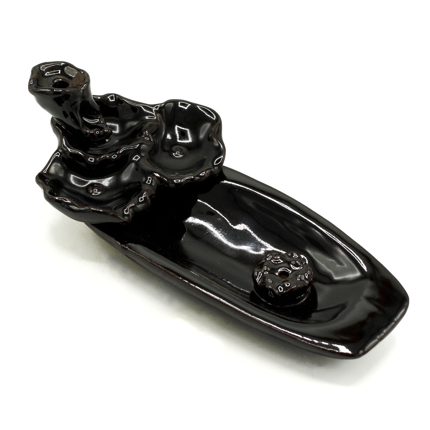 Transform your home into a tranquil haven with a backflow incense burner Lotus Pond & Incense Stick Holder 2. Designed to work with backflow incense cones.