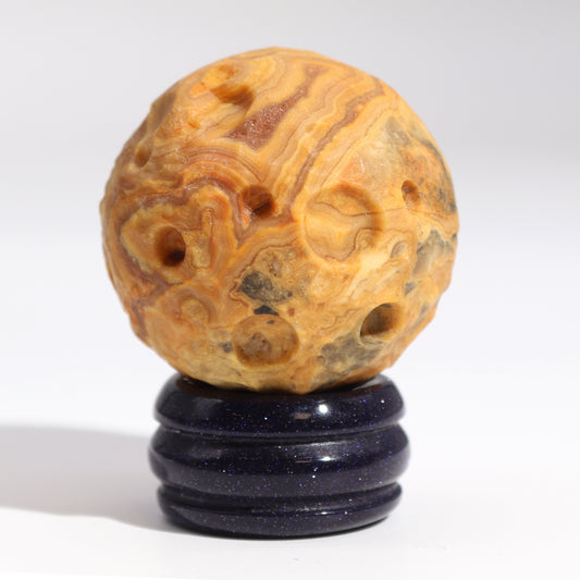 Harness the vibrant energy of Mercury with this captivating Crazy Lace Jasper Planet. Crafted from genuine crazy lace jasper, a stone known for its uplifting and balancing properties, this planet symbolises communication, clarity and agility.