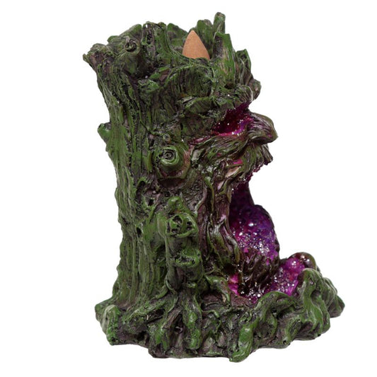 Crystal Green Man LED Backflow Incense Burner side view