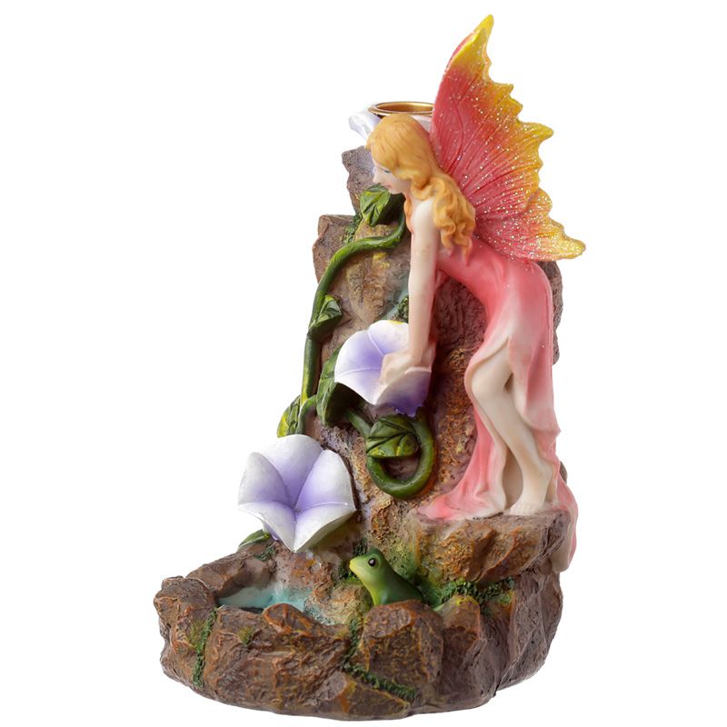 Fairy Flower Garden Waterfall Backflow Incense Burner side view