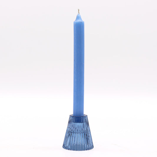 Add a touch of versatility and elegance to your home with the Flip Dinner Candle / Tealight Holder in royal blue.