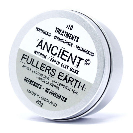 Tin of Ancient Wisdom Fullers Earth Clay Mask on a white background