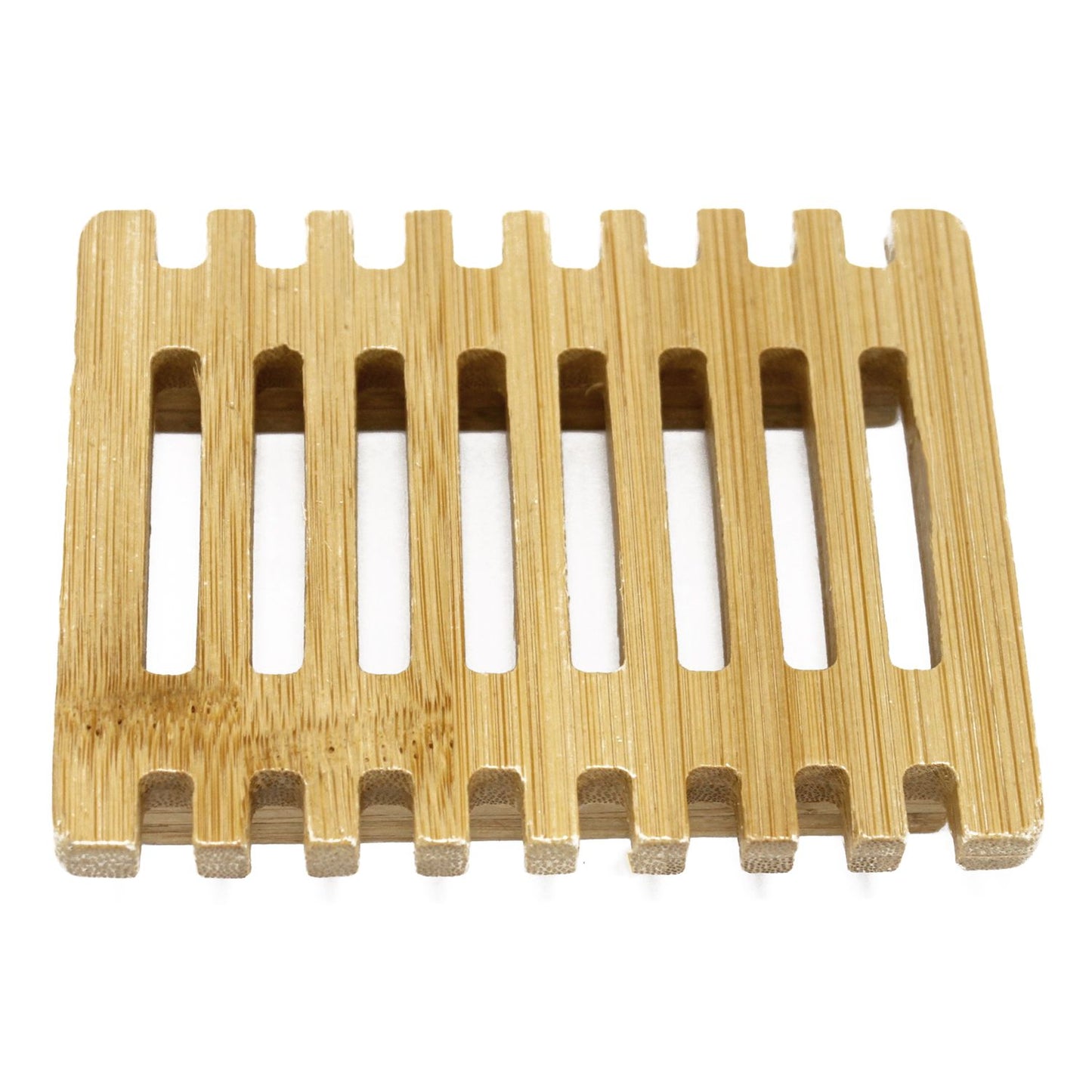 Wooden grid-like object on a white background