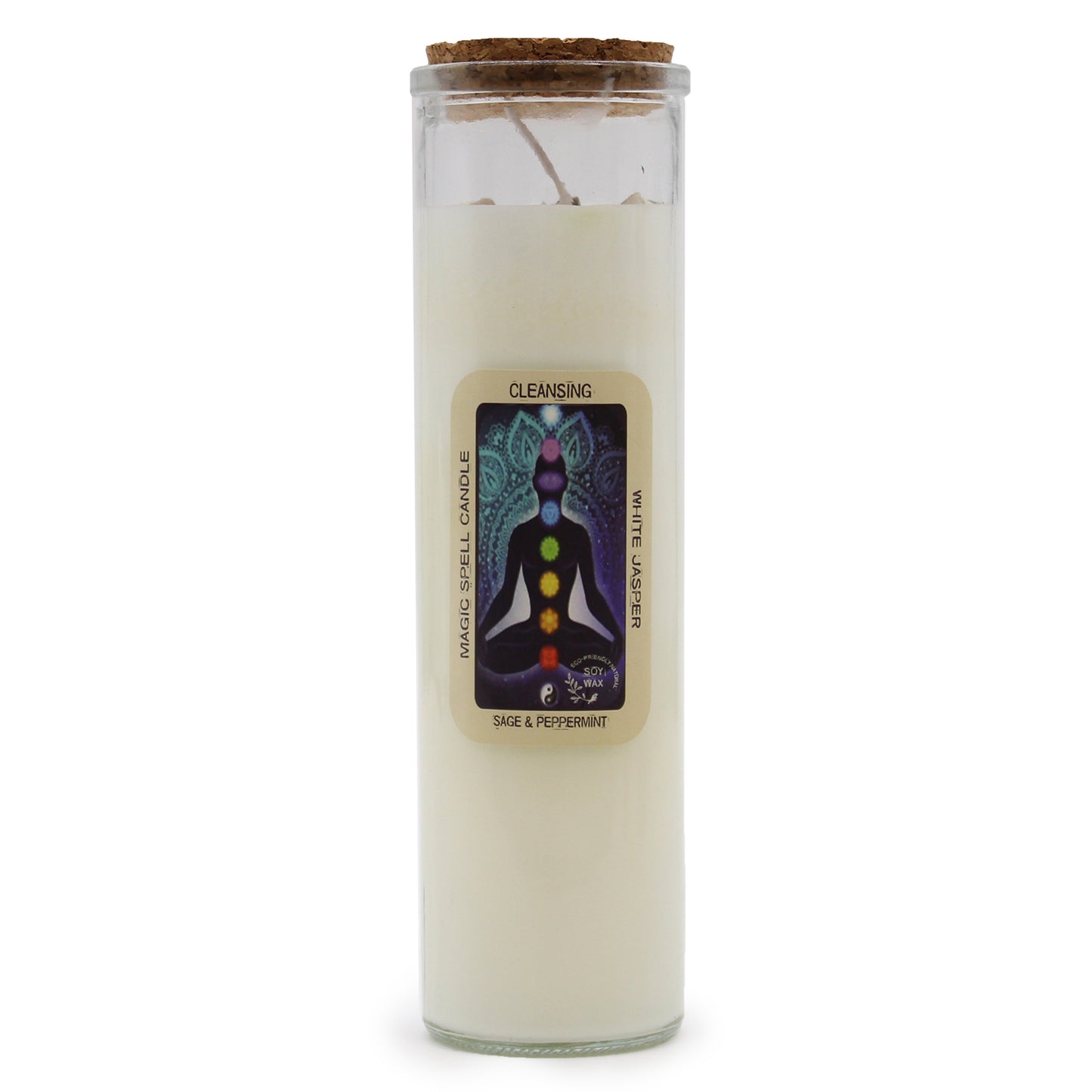 This candle is designed to cleanse and refresh the energy in your space, helping to dispel negativity and restore harmony. Infused with genuine White Jasper