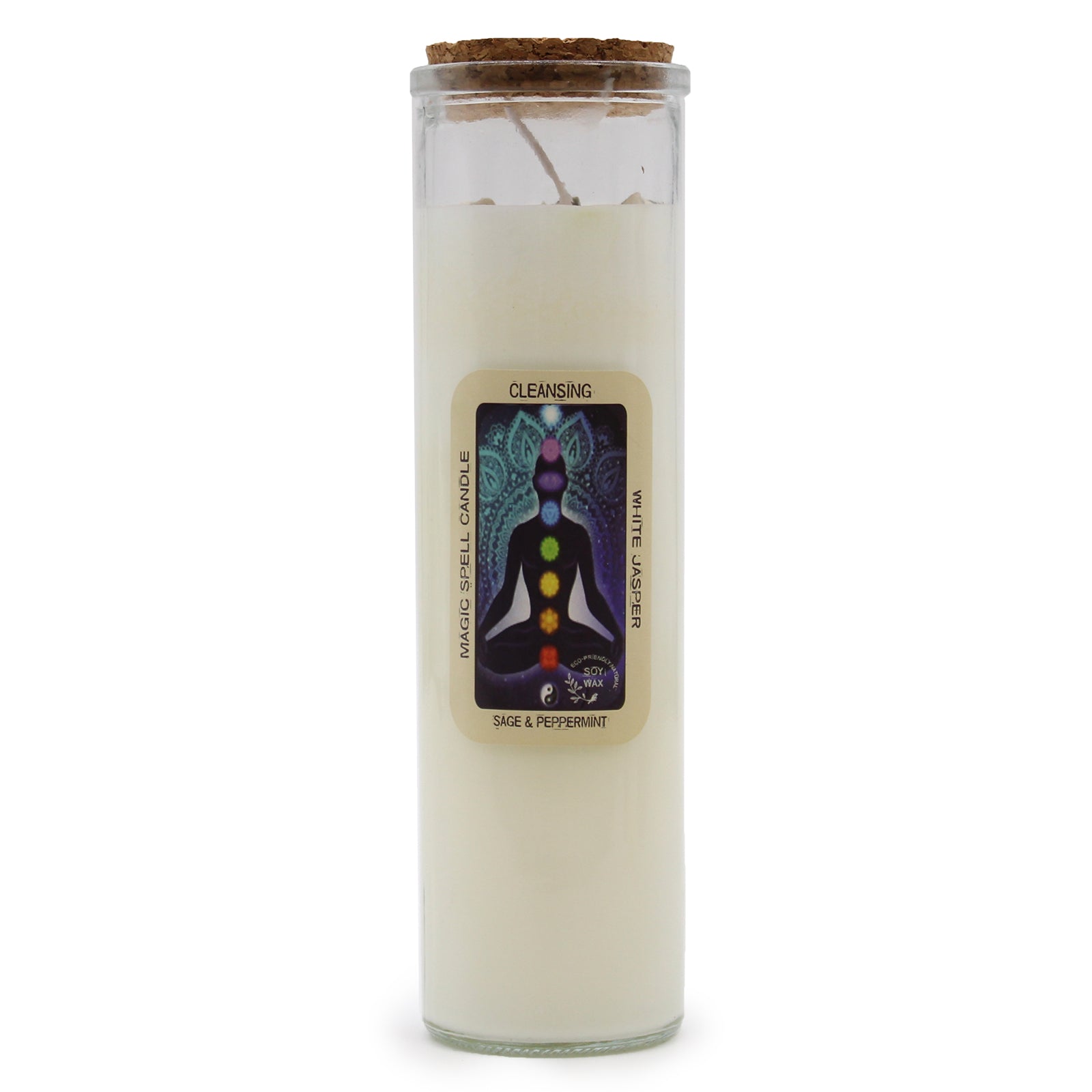 This candle is designed to cleanse and refresh the energy in your space, helping to dispel negativity and restore harmony. Infused with genuine White Jasper