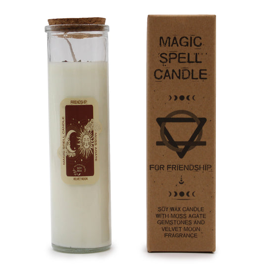 Crafted to honour the beauty of friendship, this candle is a symbol of loyalty, harmony, and connection. Infused with genuine Moss Agate boxed