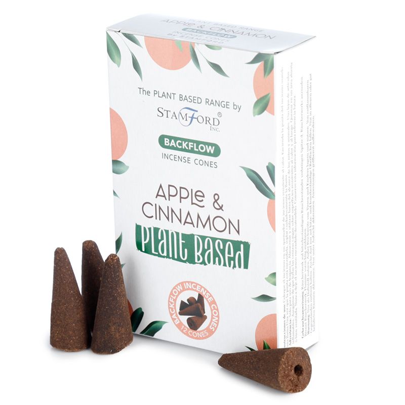 Stamford plant-based backflow cones Apple & Cinnamon are made using sustainable, natural, and plant-based ingredients, ethically produced in Karnataka, India.