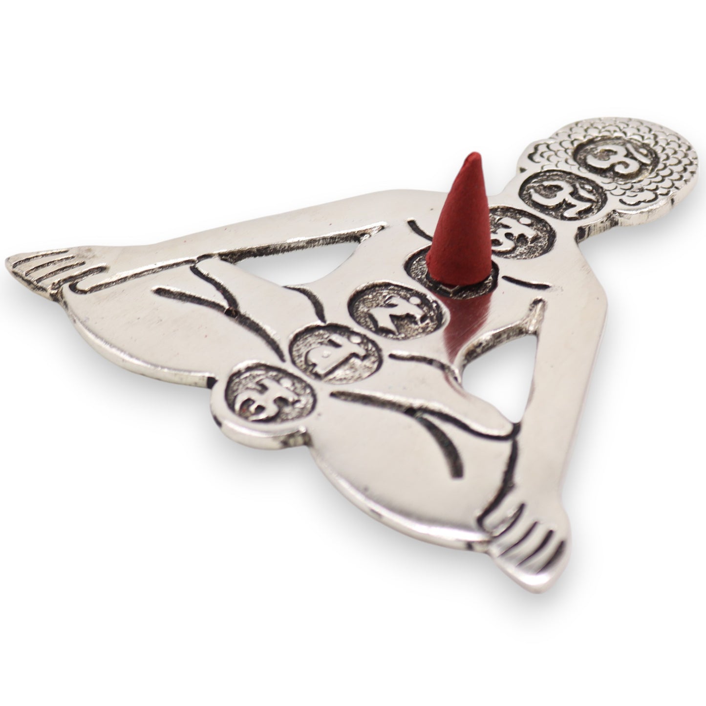 Polished Aluminum Seven Chakra Yoga Incense Holder incense cone
