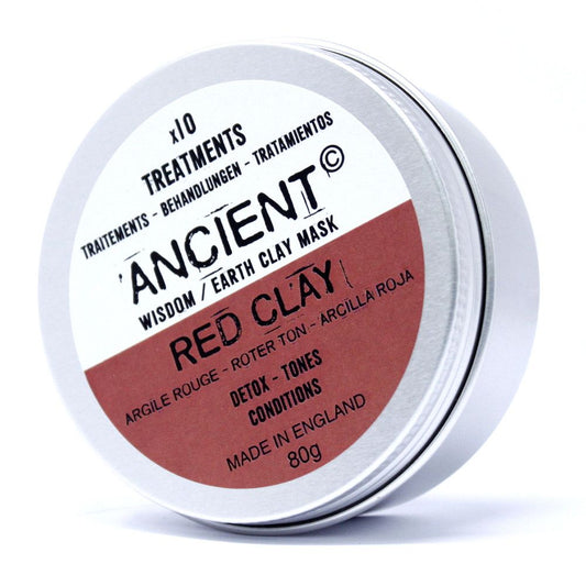 Jar of Ancient Wisdom Red Clay Mask on a white background