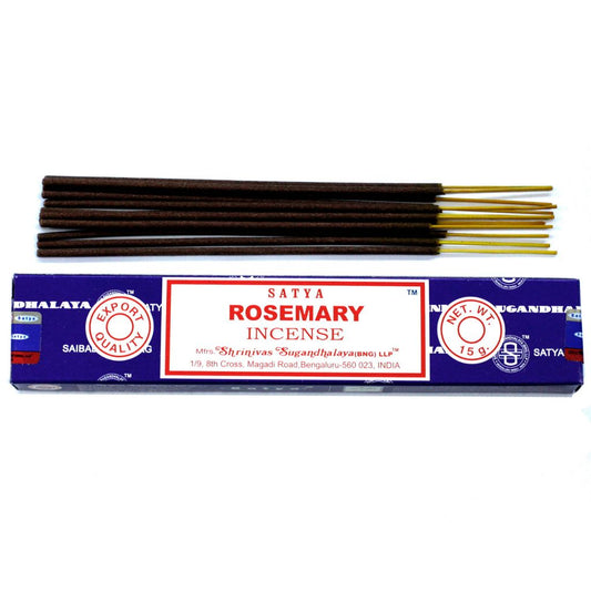 Experience the rich, soothing aroma of Satya Rosemary Incense, expertly hand-rolled in India using pure extracts and the finest scented oils.