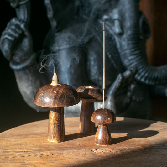 Set of 3 Incense Cone Mushrooms