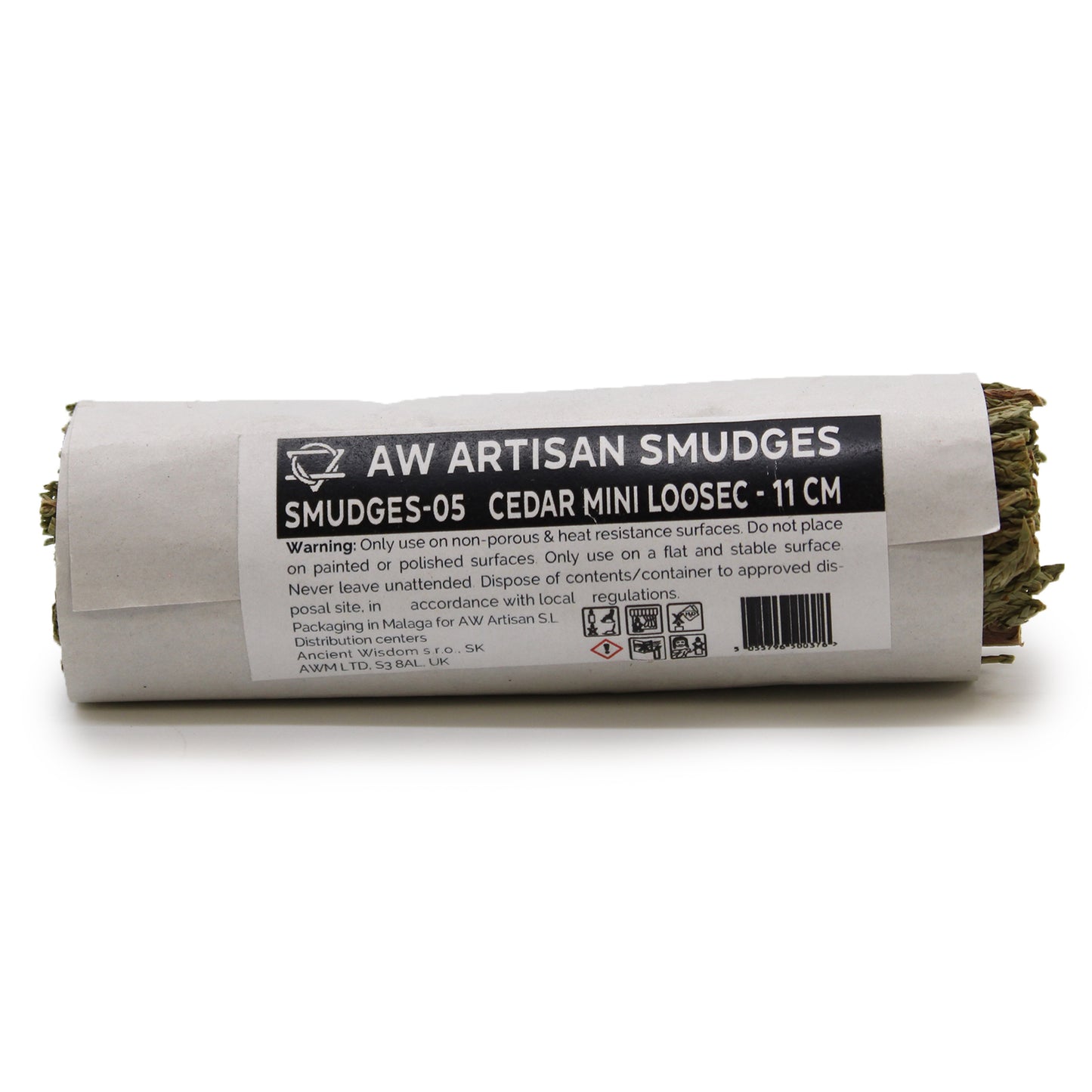 Smudge Stick Cedar Mini Loosec 11cm wrapped is ideal for cleansing the aura and creating a peaceful, purified environment.