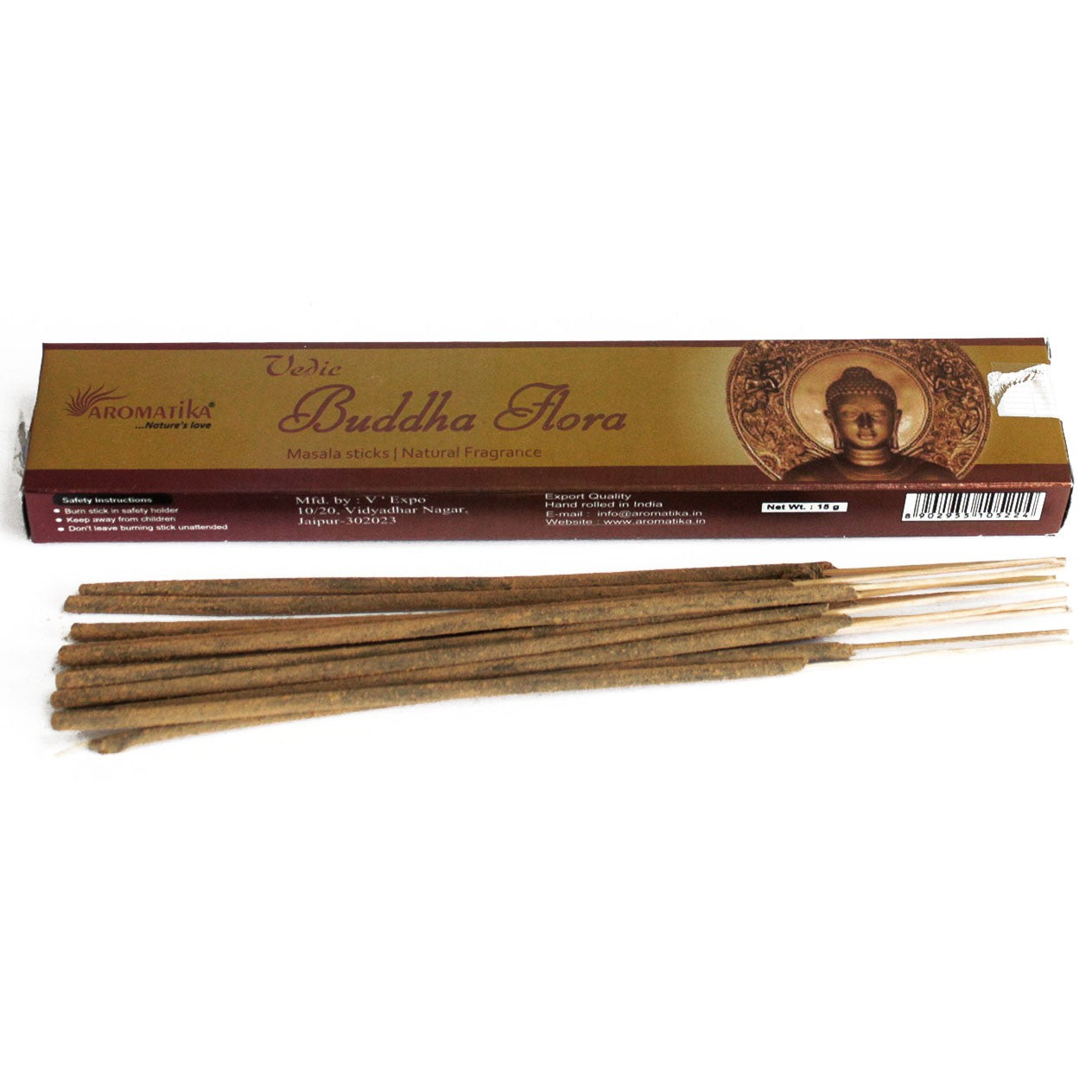 Immerse yourself in the rich, aromatic tradition of Vedic Incense Sticks Buddha Flora. Carefully crafted to capture the essence of ancient Hindu Vedic teachings.