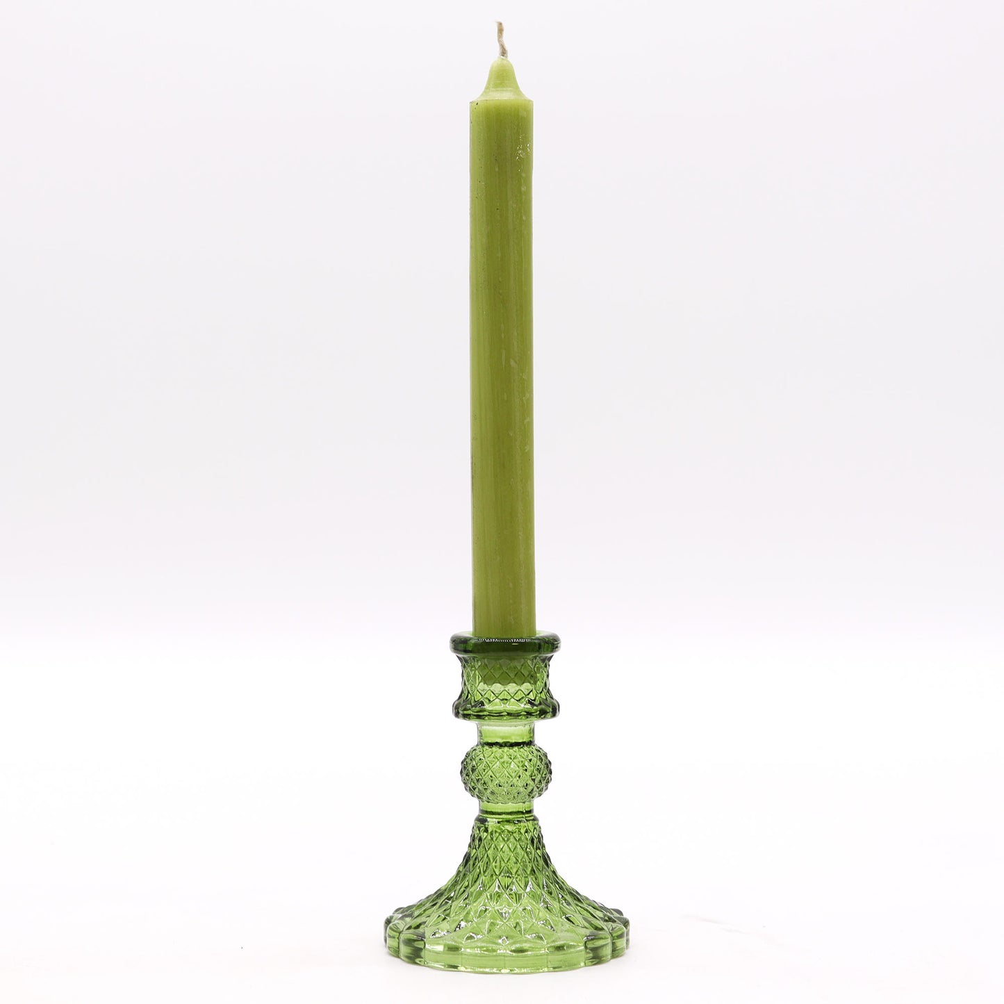 timeless elegance to your dining table or living space with a Vintage Dinner Candle Holder in Garden Jade.