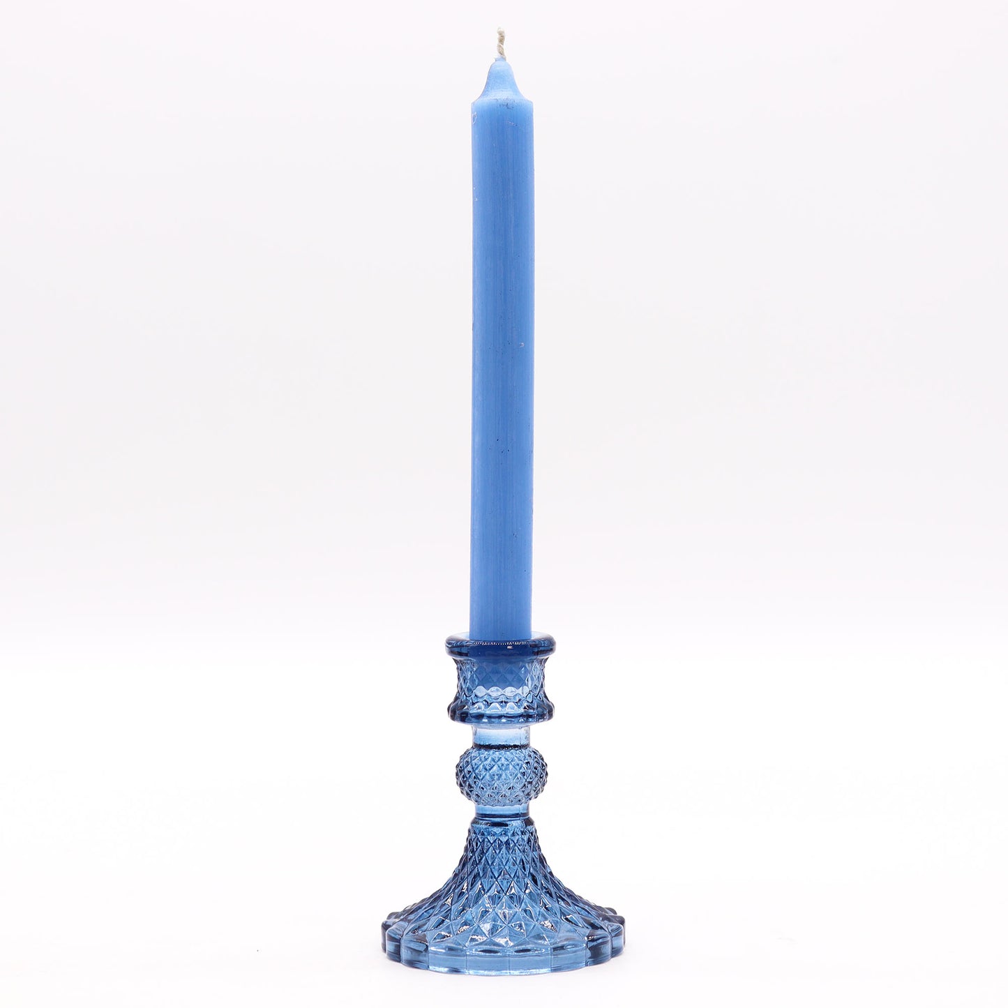 timeless elegance to your dining table or living space with a Vintage Dinner Candle Holder in royal blue.
