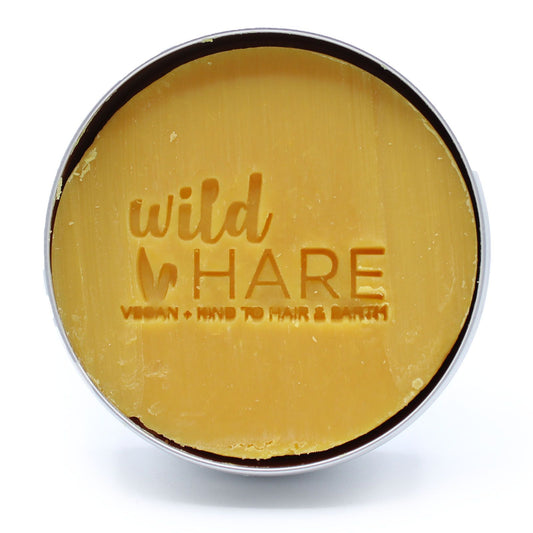 Bar of soap with 'wild HARE' branding on a white background