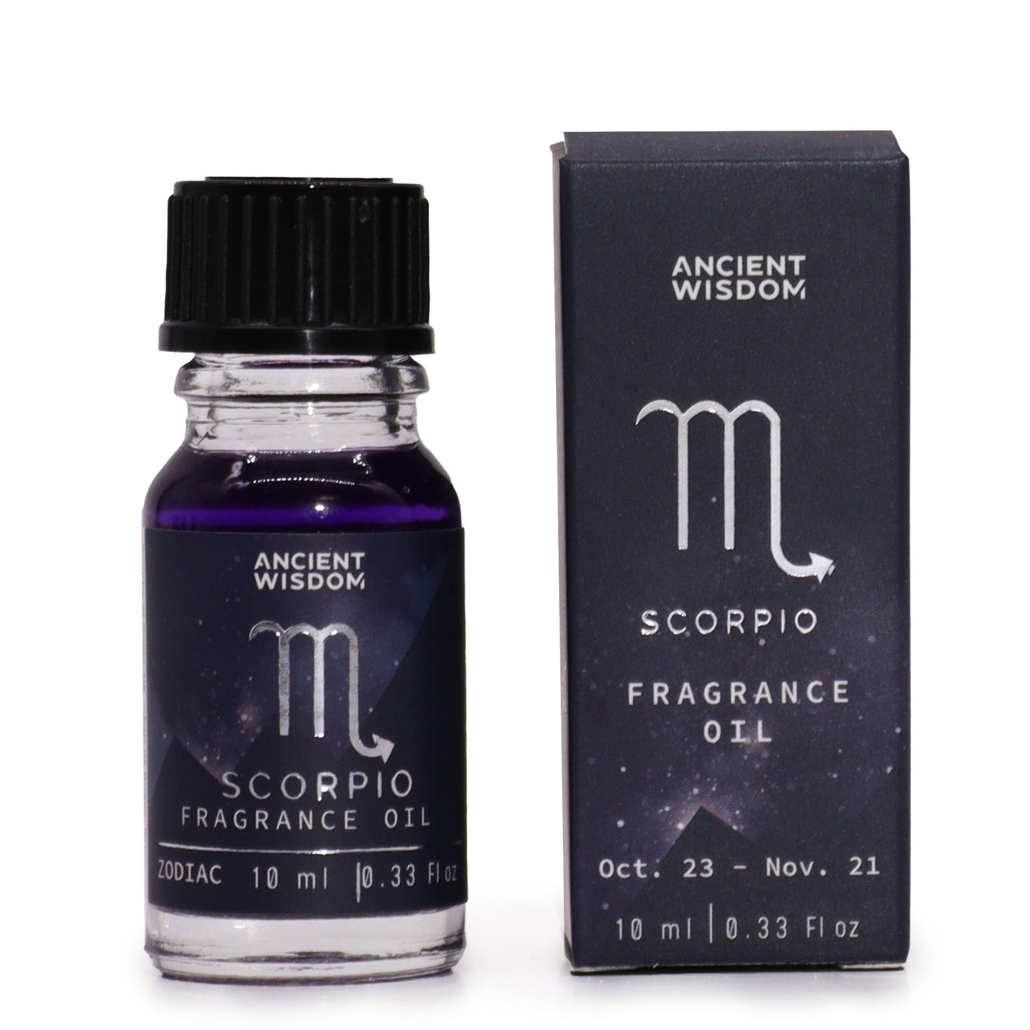 Zodiac Fragrance Oil SCORPIO channels this powerful energy through the bold and captivating Obsidian & Dark Coffee scent.