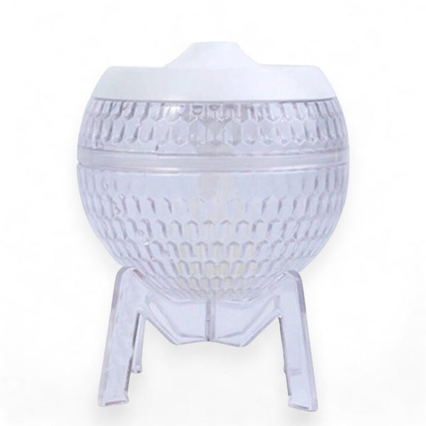 Decorative white vase with textured design on a white background