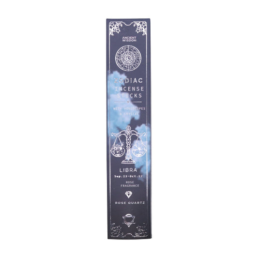 Rose Zodiac Gemstone Crystal Incense Libra ethically sourced and hand crafted in India boxed