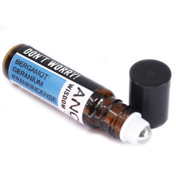 Roll-on bottle with a label on a white background