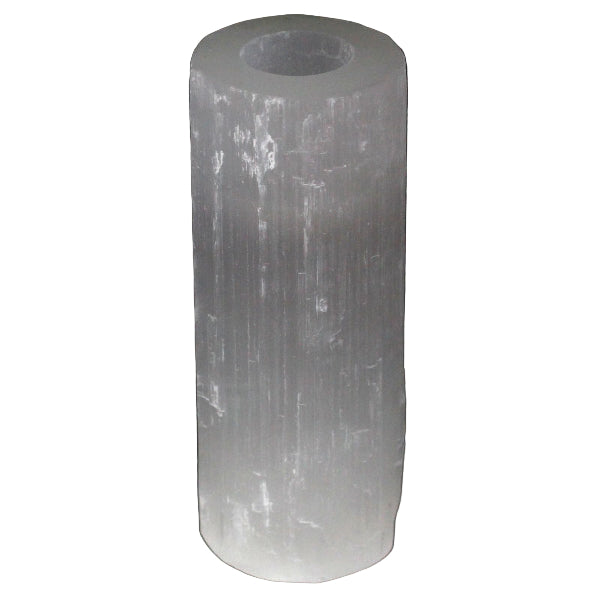 Clear crystal cylinder on a black background
