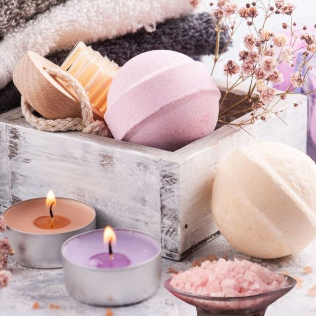 Shop Bath Bombs, Salts + Fizzers including natural bath bombs, soothing bath salts, and relaxing bath fizzers for the perfect spa-like self-care experience.