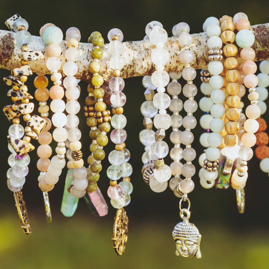 Sacred Zen Shop's collection of bracelets and bangles. Featuring beaded designs, semi-precious gemstones and timeless classics