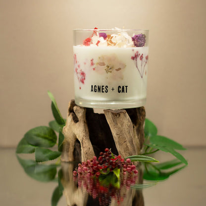Agnes + Cat Botanical Soy Wax Candle - Roses of Sawrey lifestyle