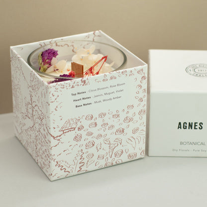 Agnes + Cat Botanical Soy Wax Candle - Roses of Sawrey open box