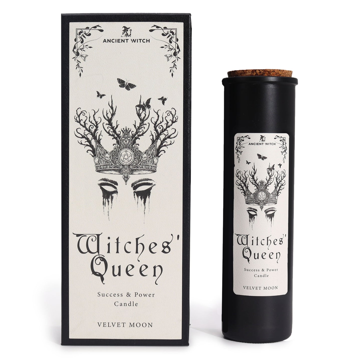 Channel the strength and presence of the Witches’ Queen with this empowering ritual candle, crafted to support confidence, manifestation, and personal success. 
