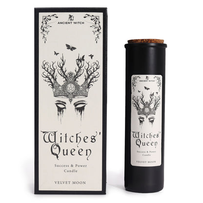 Channel the strength and presence of the Witches’ Queen with this empowering ritual candle, crafted to support confidence, manifestation, and personal success. 