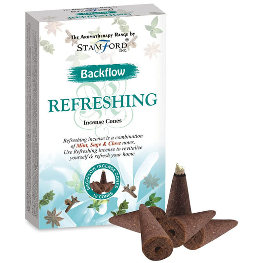 Stamford aromatherapy backflow cones Refreshing are made using sustainable, natural, and plant-based ingredients, ethically produced in Karnataka, India. 