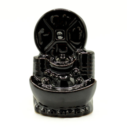 Transform your home into a tranquil haven with a backflow incense burner Ancient Chinese Coin. Designed to work with backflow incense cones.