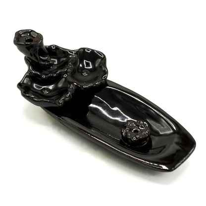 Transform your home into a tranquil haven with a backflow incense burner Lotus Pond &amp; Incense Stick Holder 2. Designed to work with backflow incense cones.