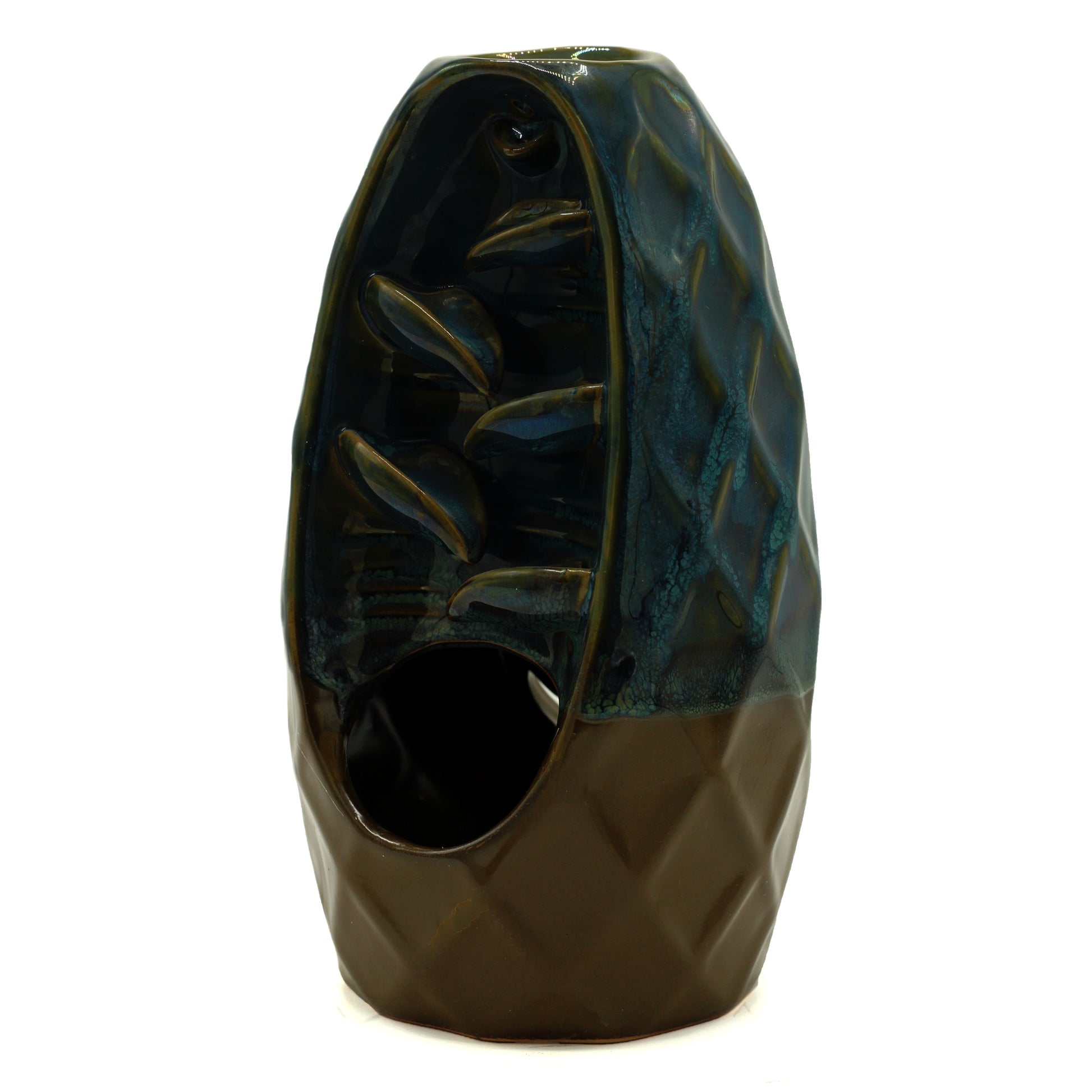 Transform your home into a tranquil haven with a backflow incense burner Pineapple Mountain. Designed to work with backflow incense cones.