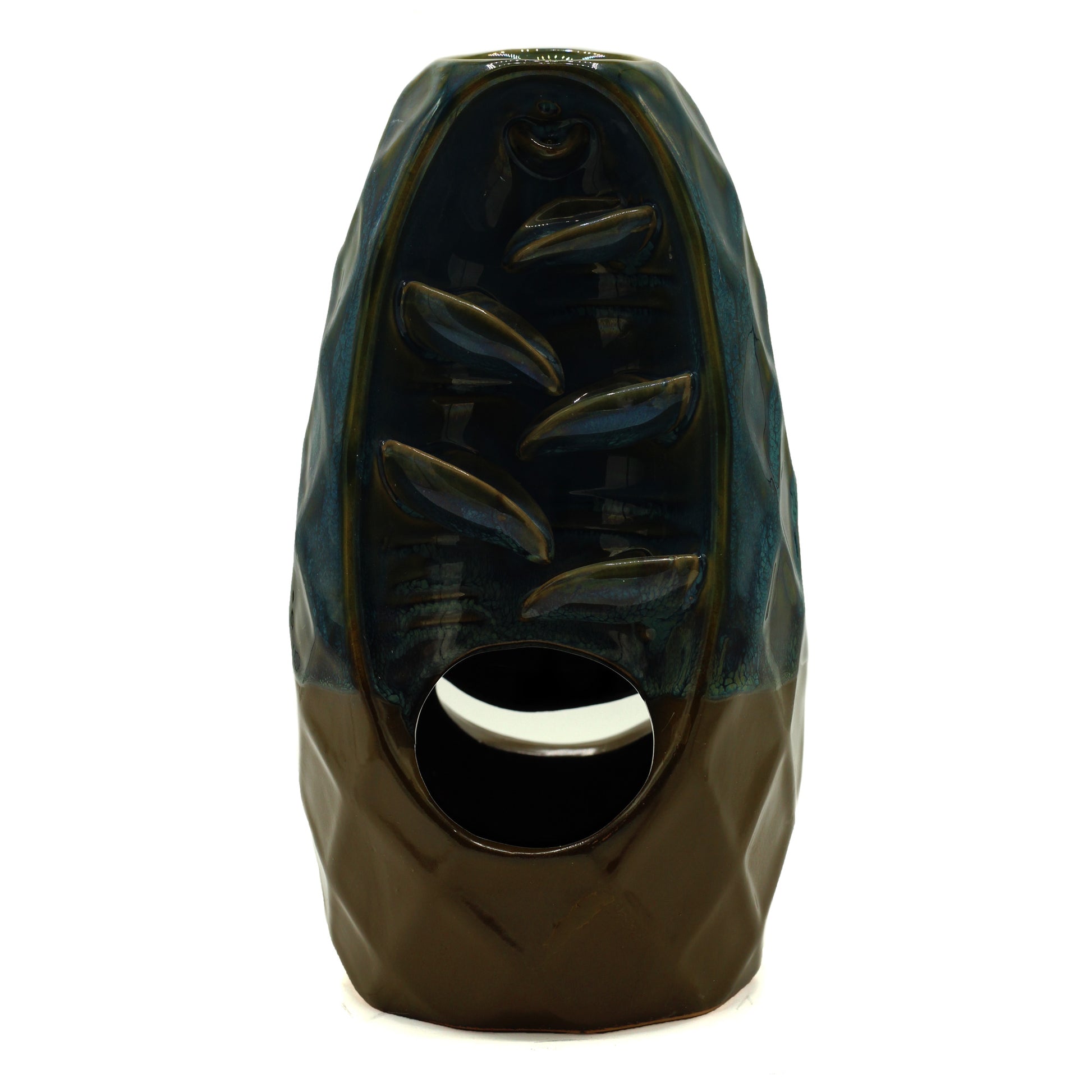Transform your home into a tranquil haven with a backflow incense burner Pineapple Mountain 2 Designed to work with backflow incense cones.