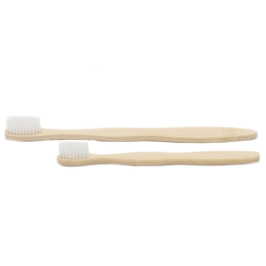 Bamboo Toothbrush - White - Family Pack of 4