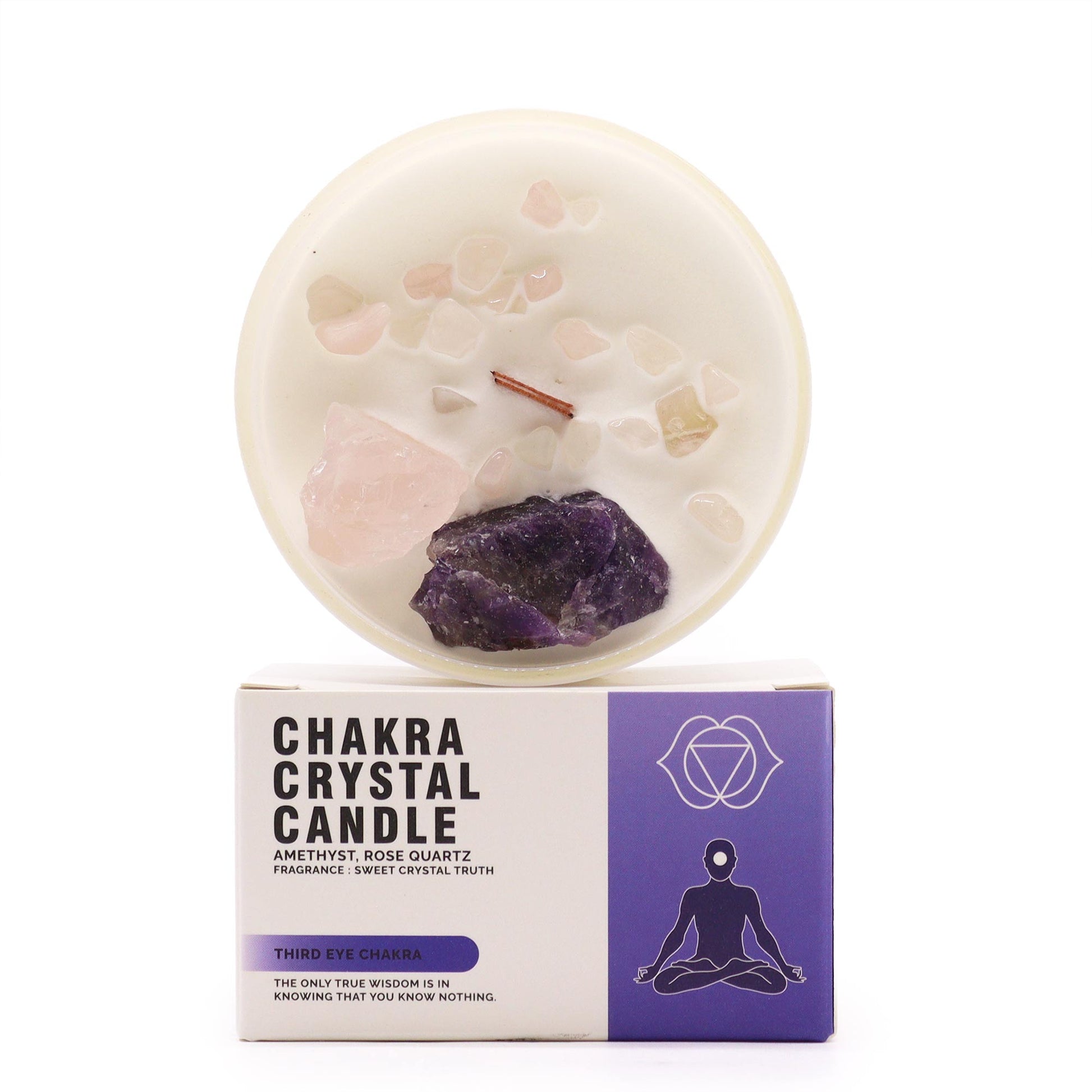 Third Eye Chakra with this enchanting soy wax crystal candle. 