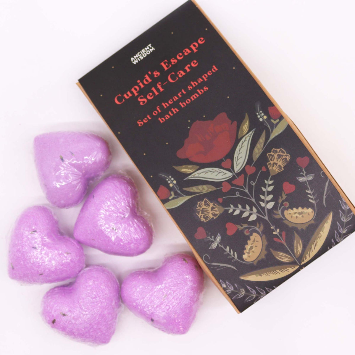 Cupids Escape Self Care Bath Heart Gift Set boxed