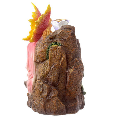 Fairy Flower Garden Waterfall Backflow Incense Burner back view