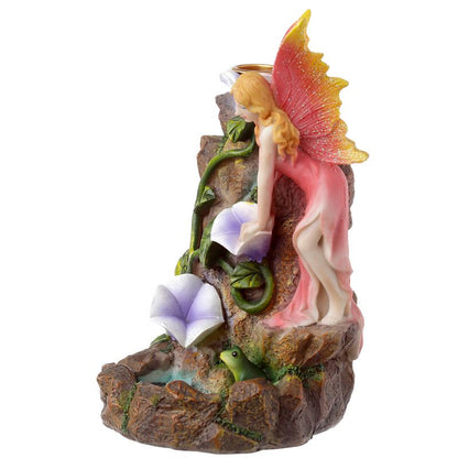 Fairy Flower Garden Waterfall Backflow Incense Burner side view