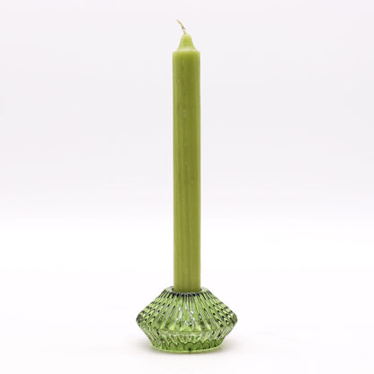 Add a touch of versatility and elegance to your home with the Flower Flip Dinner Candle / Tealight Holder in Garden Jade. Expertly crafted from high-quality glass