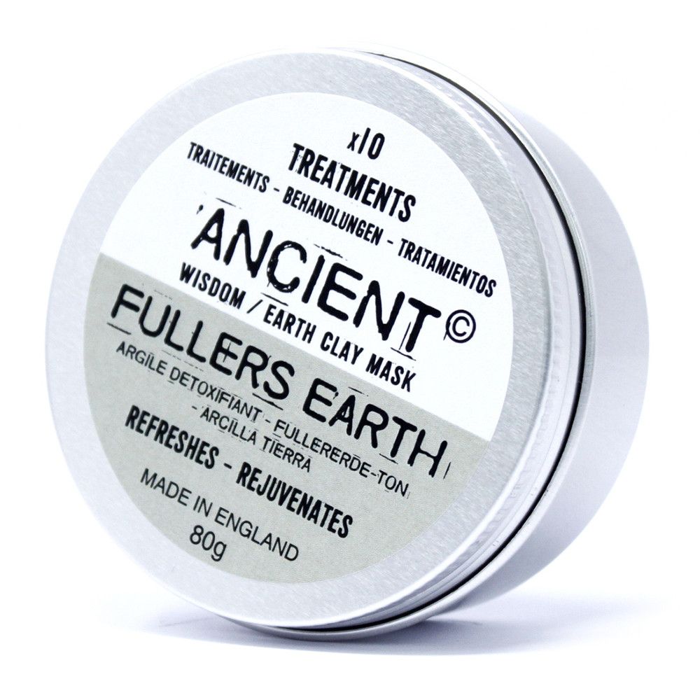 Tin of Ancient Wisdom Fullers Earth Clay Mask on a white background