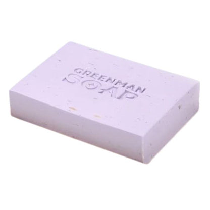 Bar of soap with 'Greenman Soap' branding on a white background