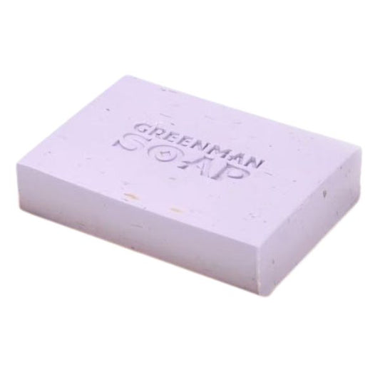 Bar of soap with 'Greenman Soap' branding on a white background